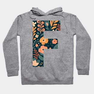 Whimsical Floral Letter F Hoodie